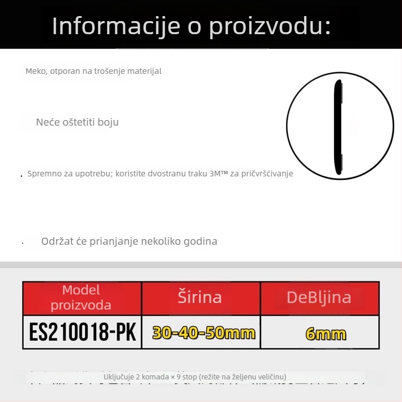 Zaštitne trake za prednji i stražnji branik automobila, otporne na habanje, dekorativne naljepnice za karoseriju i vrata