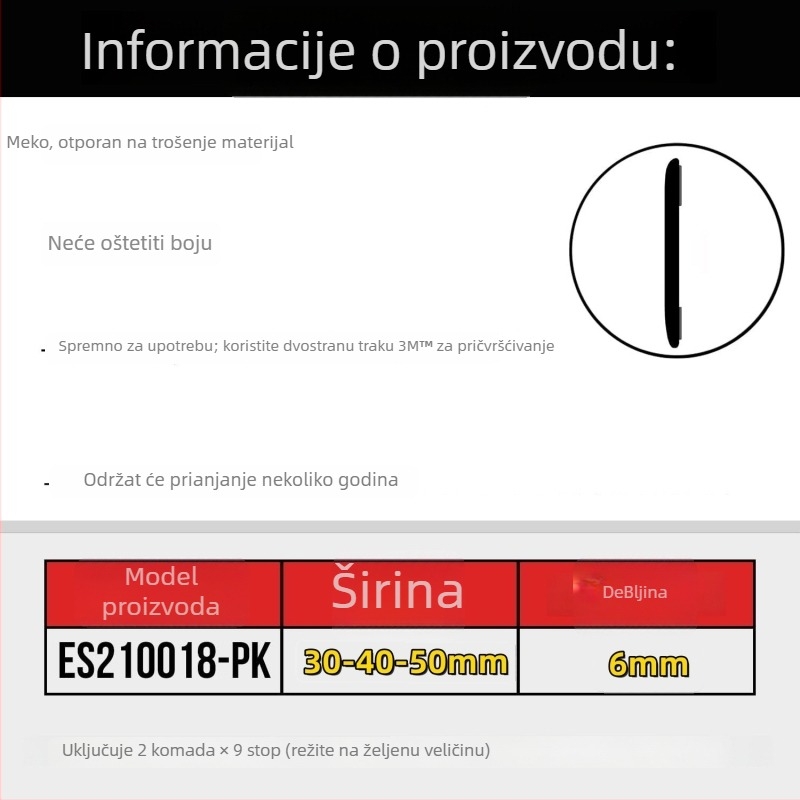 Zaštitne trake za prednji i stražnji branik automobila, otporne na habanje, dekorativne naljepnice za karoseriju i vrata