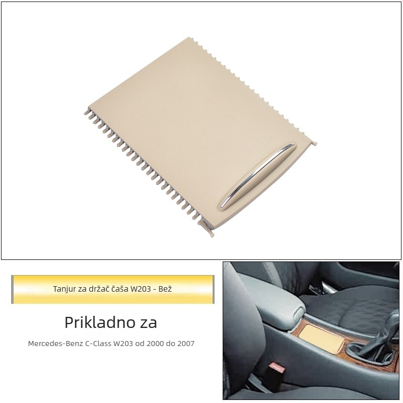 Auto dijelovi – Poklopac držača čaša u središnjoj konzoli za Mercedes-Benz C-Klasa W203 (C260/C280); Model W203, Materijal PC+ABS+TPE, Marka SD