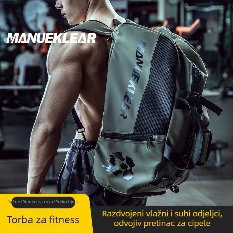 Sportska torba s odjeljkom za suho/mokro, velika kapaciteta 20–30 L, putna torba s dvostrukim remenima