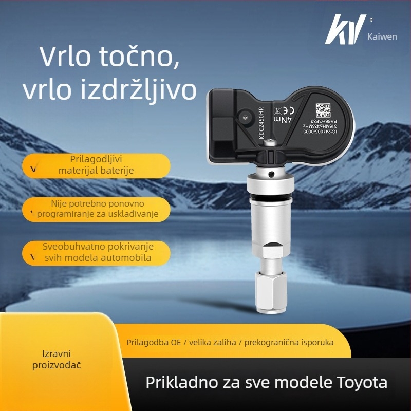 Univerzalni TPMS senzor tlaka u gumama, digitalni prikaz, visoka preciznost, ugrađen, gumom injektiran