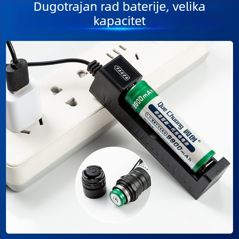 Que Chuang laserski pokazivač, baterijska svjetiljka, infracrveni zrak, dugačak domet, 18650 baterija