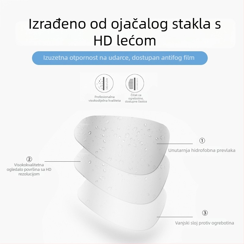 Profesionalni set maska za ronjenje i šnorkla – silikon rub, PC okvir, kaljeno staklo, suhi snorkel