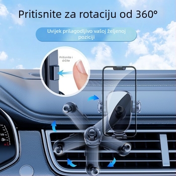 Univerzalni držač za telefon u automobilu za otvor za ventilaciju, s anti-vibracijskom stabilizacijom, vodoravni prikaz, tiho, novi navigacijski držač