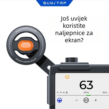 Držač za telefon u automobilu MagSafe, aluminijska legura, snažan magnet, snap-on ugradnja, višestruka prilagodba kuta za električna vozila (aluminijska legura; MagSafe kompatibilnost; snažan magnet; snap-on ugradnja; višestruka prilagodba)