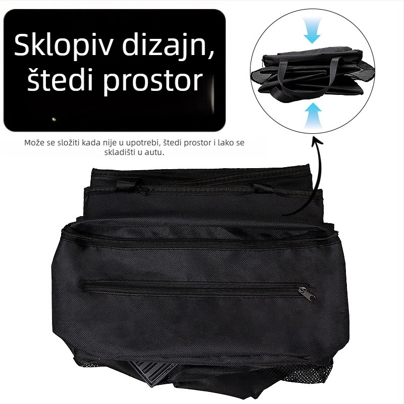 Sklopiva kutija za prtljažnik automobila, tkanina, vodootporna, univerzalna kompatibilnost