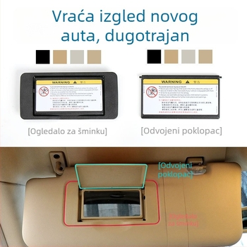 Oukachi kozmetičko ogledalo za prednju sunčevu viziru Mercedes-Benz C klase W203, plastični poklopac