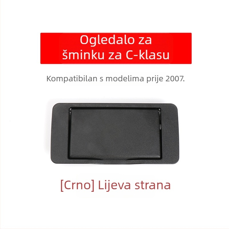 Oukachi kozmetičko ogledalo za prednju sunčevu viziru Mercedes-Benz C klase W203, plastični poklopac