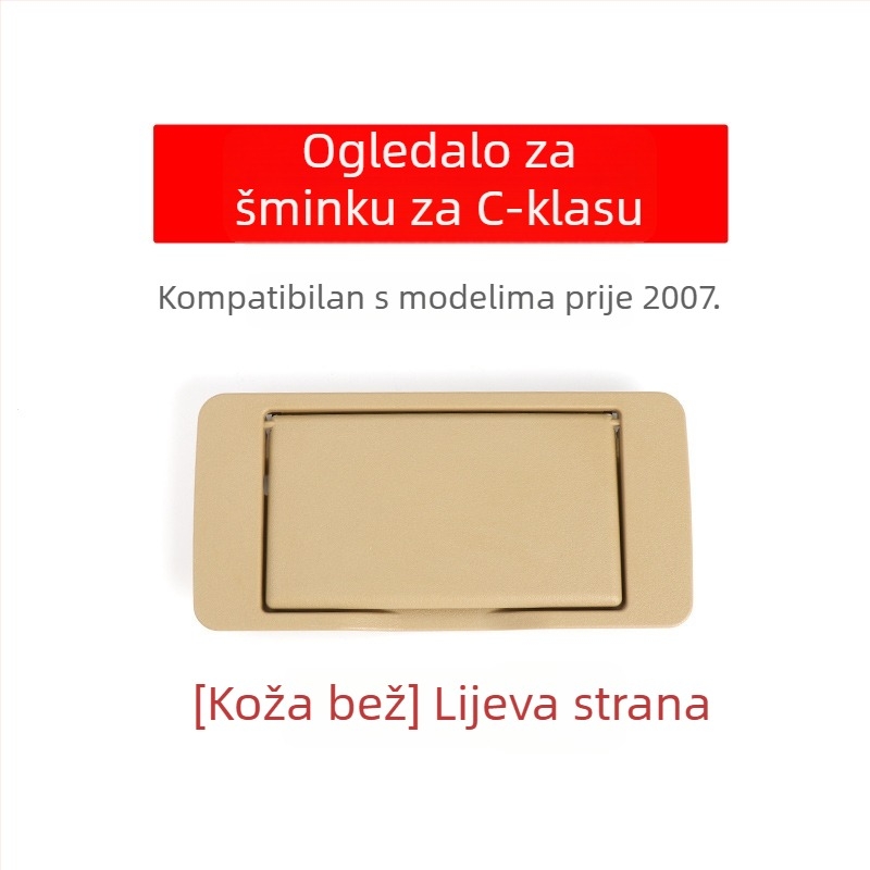 Oukachi kozmetičko ogledalo za prednju sunčevu viziru Mercedes-Benz C klase W203, plastični poklopac