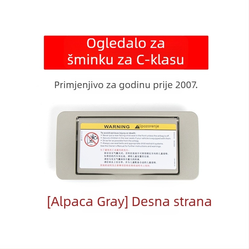 Oukachi kozmetičko ogledalo za prednju sunčevu viziru Mercedes-Benz C klase W203, plastični poklopac