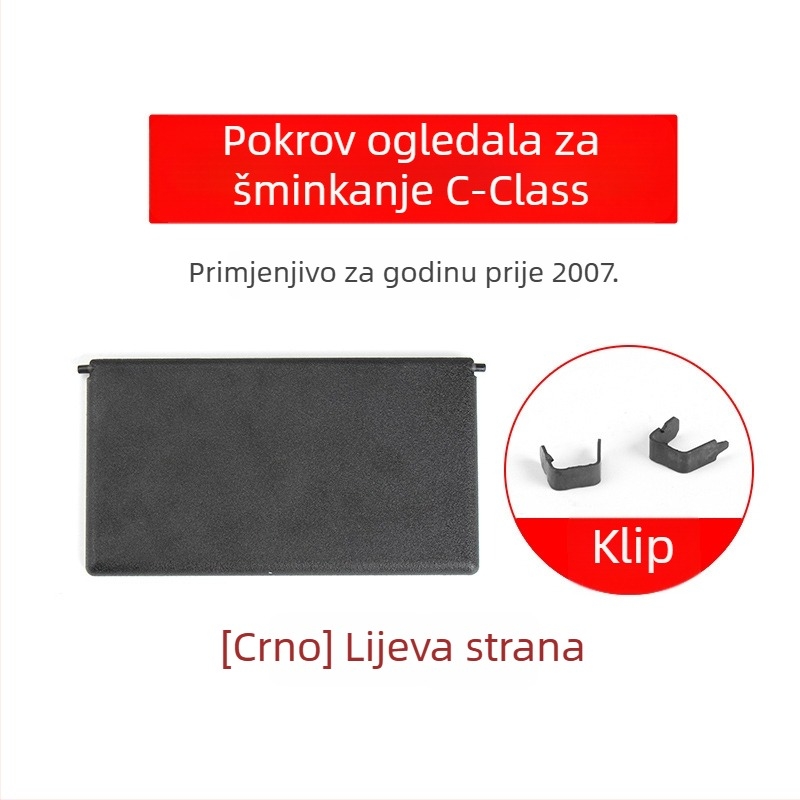 Oukachi kozmetičko ogledalo za prednju sunčevu viziru Mercedes-Benz C klase W203, plastični poklopac
