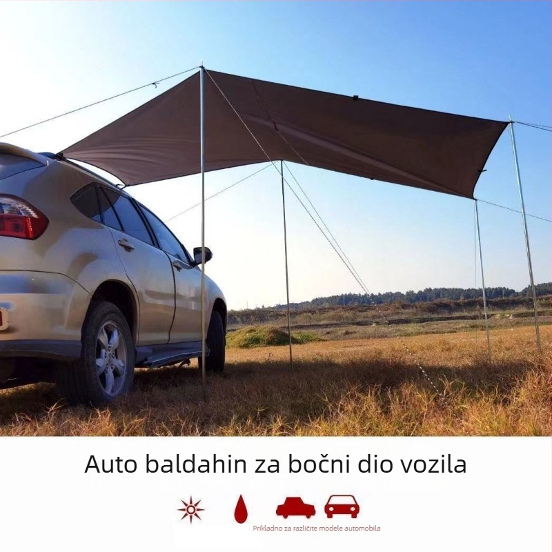 SUV bočni nadstrešak za auto — Oxford tkanina, vodootpornost 2000 mm, vanjski nadstrešak