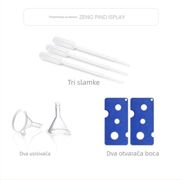 Staklena roll-on bočica za eterično ulje, borosilikatno staklo, set od 24 poklon kutija