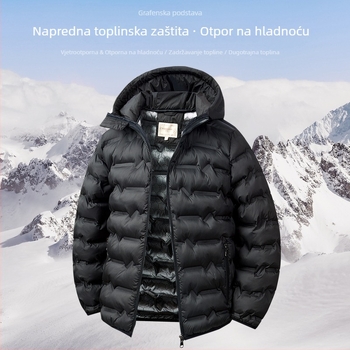 Dječji kaput s grafen tehnologijom, kapuljača, zimski, s debelim poliester punjenjem