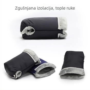 Rukavice za kolica, vodootporne s flis podstavom, zimske, otporne na vjetar i debeli