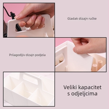 Plastična prijenosna kutija za njegu noktiju s pregradama — Armor storage box, 438 g, Materijal: Drugo, Brend: klimonla