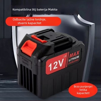 12V Makita-kompatibilni bežični pištolj za pranje automobila | Visokotlačna vodena struja | Litij baterija nije namijenjena napajanju vozila