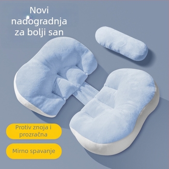 POE jastuk za trudnoću – dvostruka upotreba, bočni san u svim fazama trudnoće; oblik bombonice; punilo: poliestersko vlakno; minimalistički stil