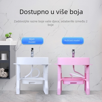 OUNINBEAR Dječji stojeći umivaonik za trening pranja ruku, lica i četkanja zuba — PP plastika; ispis logotipa; prilagodba; licencirana privatna oznaka