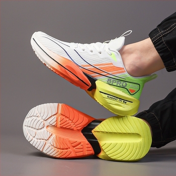 Muške tenisice za trčanje s prozračnim gornjim dijelom od mrežice, lagane, ublažavanje šoka, protuklizna potplat Rubber+EVA+PU