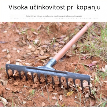 Celokovinske tvrdo kaljene integrirane plosnate grablje za prozračivanje tla