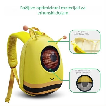 LOY EVA dječji ruksak s anime motivom, unisex, vodootporan, ultralak, zaštita leđa, reflektirajući za noćnu sigurnost, naramenice s zračnom jastukom