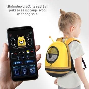LOY EVA dječji ruksak s anime motivom, unisex, vodootporan, ultralak, zaštita leđa, reflektirajući za noćnu sigurnost, naramenice s zračnom jastukom