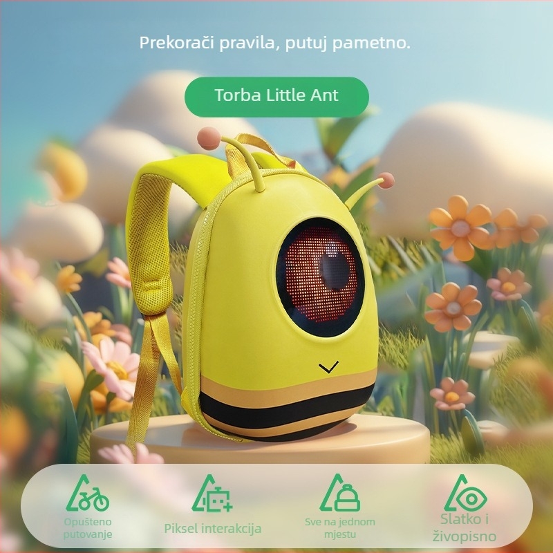 LOY EVA dječji ruksak s anime motivom, unisex, vodootporan, ultralak, zaštita leđa, reflektirajući za noćnu sigurnost, naramenice s zračnom jastukom