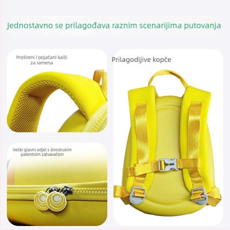 LOY EVA dječji ruksak s anime motivom, unisex, vodootporan, ultralak, zaštita leđa, reflektirajući za noćnu sigurnost, naramenice s zračnom jastukom