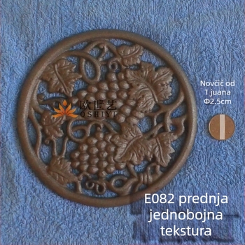 Lijevano željezni okovi za vrata s diskovima cvijeća i loze | Geometrija, Pastoralni stil, Kućni namještaj