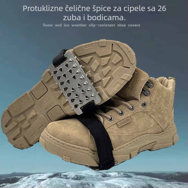 Kramponi za cipele s 26 zubima, protuklizni, lagani, za snijeg i led