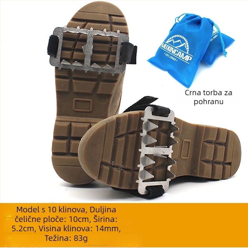 Kramponi za cipele s 26 zubima, protuklizni, lagani, za snijeg i led