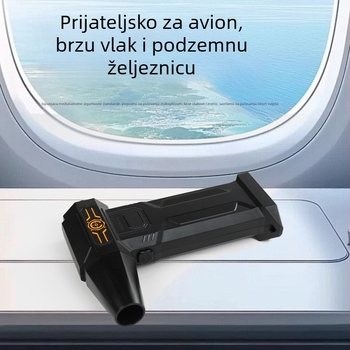 Wopada ručni prijenosni ventilator, bezkefni motor, ugrađena litijska baterija, 5 brzina, digitalni zaslon, USB napajanje