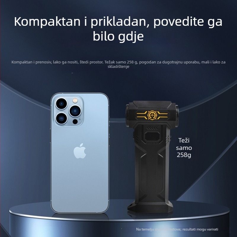 Wopada ručni prijenosni ventilator, bezkefni motor, ugrađena litijska baterija, 5 brzina, digitalni zaslon, USB napajanje