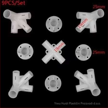 Huide plastični pribor za šator, debeli PP materijal, setovi od 9/15/20 komada