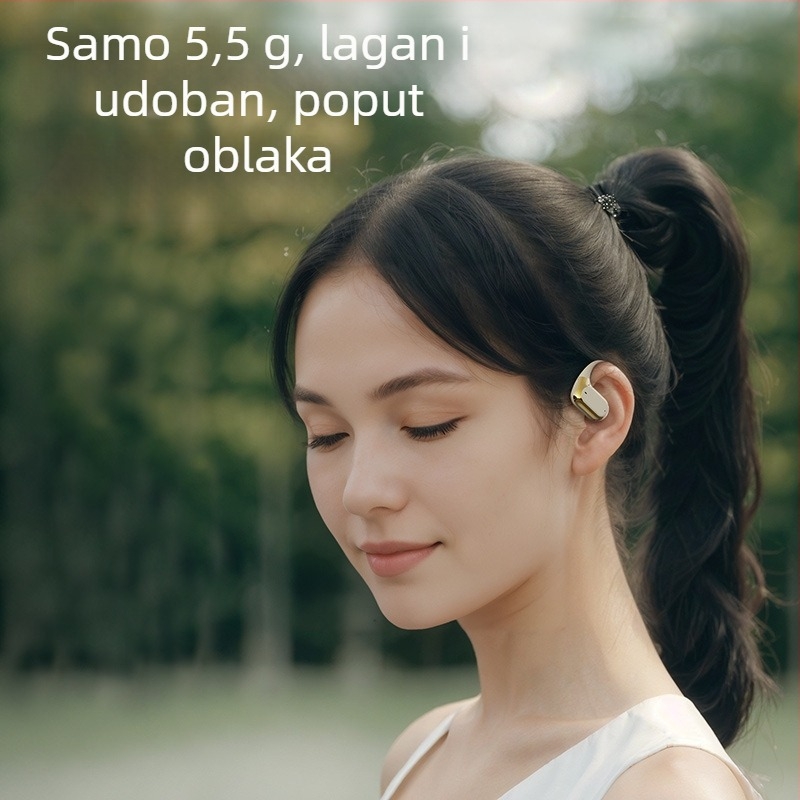 LENAPILY Bluetooth slušalice za uho s otvorenim dizajnom, redukcija buke, Bluetooth 5.4, 4–8 sati baterije, dodirno upravljanje, stereo