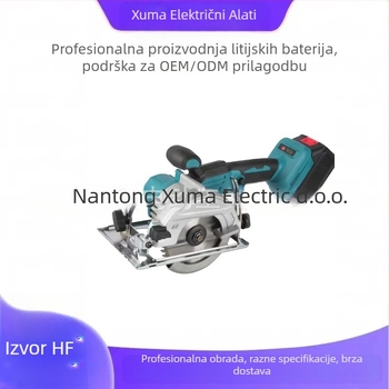 Bežična električna kružna pila za drvo, ručna, s litijskom baterijom, list od legure, 220V rad