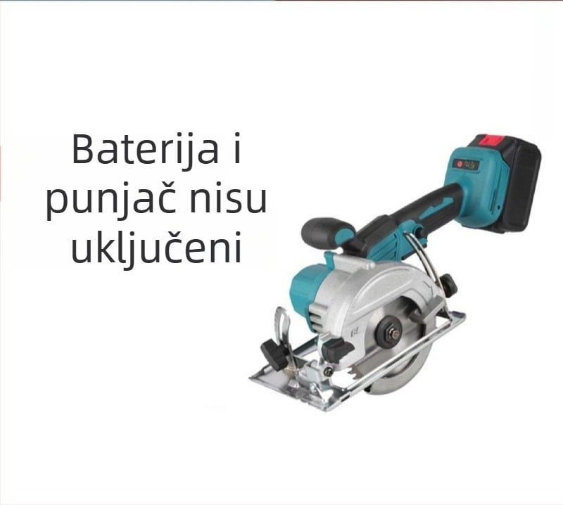 Bežična električna kružna pila za drvo, ručna, s litijskom baterijom, list od legure, 220V rad
