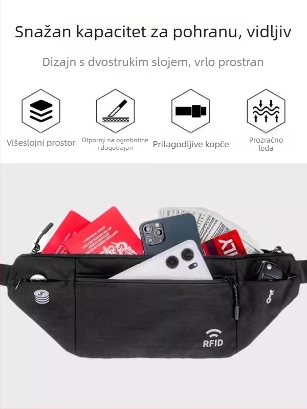 Unisex sportska torbica za pojas, materijal: svilen cvijet, uzorak 69850, za zimske sportove na ledu i snijegu