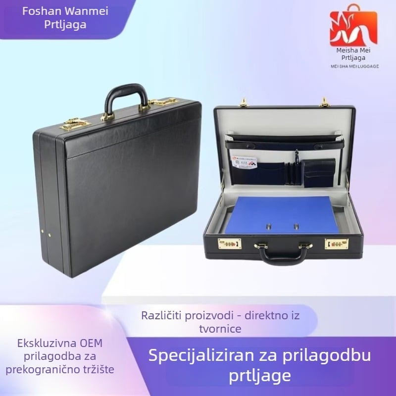 Misha Mei PU kožna poslovna aktovka za dokumente, stil poslovnog putovanja, funkcija pohrane