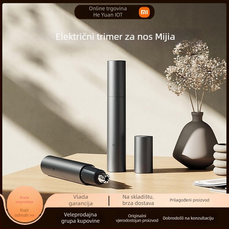 Trimer za nos za muškarce – nehrđajući čelik, odvojiva i periva glava, ugrađena punjiva baterija, izuzetno dug radni vijek baterije, prenosno za kućnu uporabu