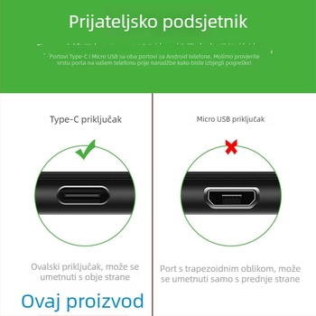 Android Type-C HD endoskop – vodootporna vizualna kamera za klimatizaciju, auto popravak i industrijske cijevi, model HK-5.5-T