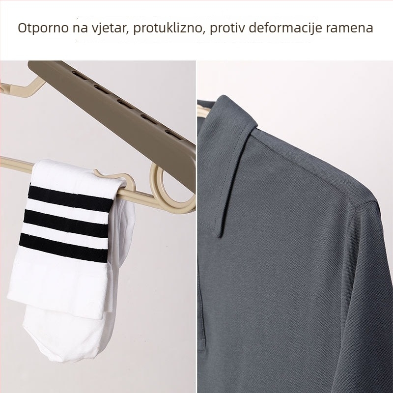 Izvlačna plastična vješalica za odjeću, protuklizna, bez tragova, otporna na otiske ramena, teška, za kućnu upotrebu – vješalica za odjeću, hlače i kravate