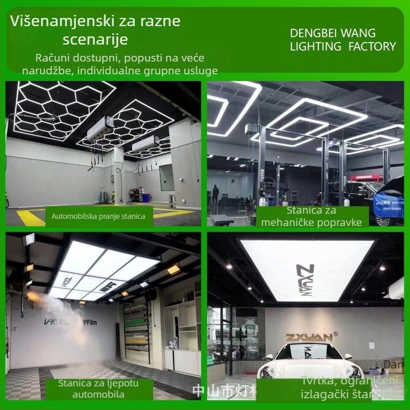 LED dekorativna svjetiljka, bez sjene, energetski učinkovit luster, serija Honeycomb HX-BCD-04 – 168W, 220V, 1600 lm, PF 0,8