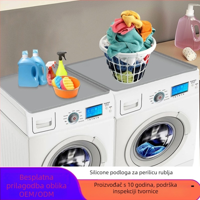 Silikonska gornja podloga za perilicu rublja s prostorom za pohranu — zaštita od prašine i vode, višefunkcionalna zaštitna podloga
