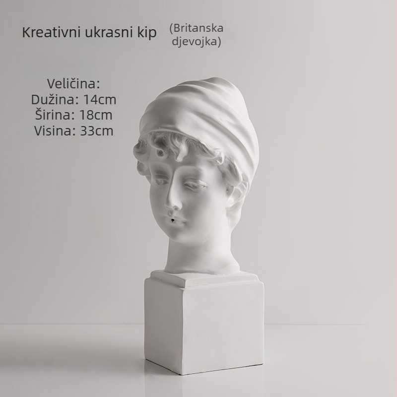 Behanmei Davidova skulptura – nordijski lagani luksuz od smole, dekorativna figura za dom, kartonsko pakiranje (Materijal: Smola; Kategorija: Životinje; Pakiranje: Kartonsko pakiranje; Vrsta materijala: Plastika, Smola)