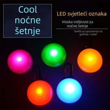 Novi LED svjetleći nakit za kućne ljubimce: psi privjesak s zvoncem, silikon, protiv gubitka