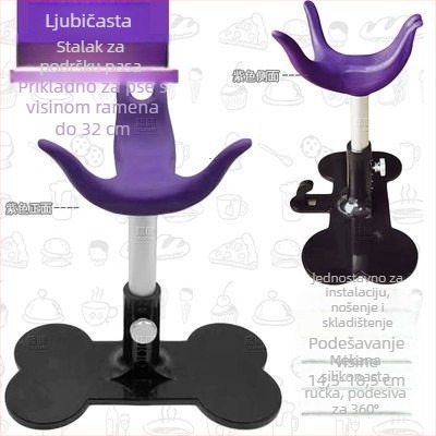 Prilagodljiv silikonasti stojeći pomoćnik za pse sa srcem oblikovanom malom klupom za njegu