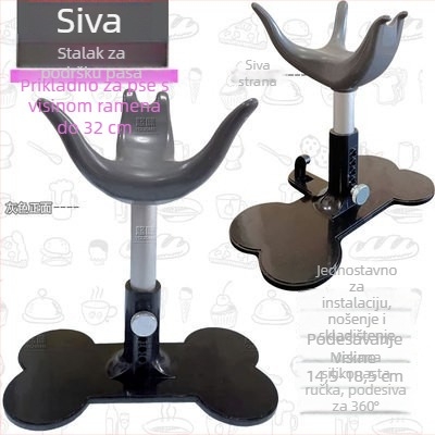 Prilagodljiv silikonasti stojeći pomoćnik za pse sa srcem oblikovanom malom klupom za njegu