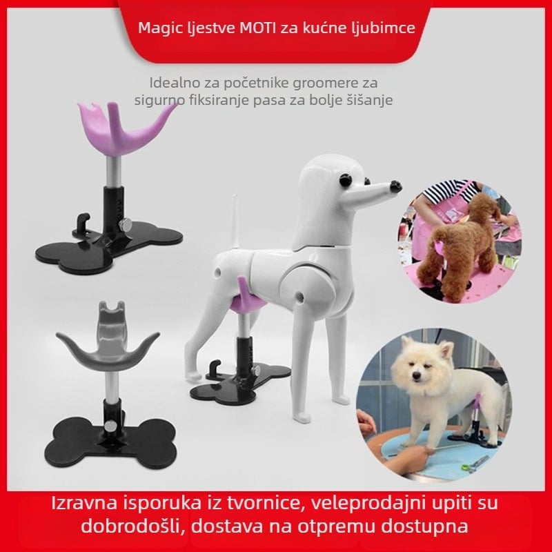 Prilagodljiv silikonasti stojeći pomoćnik za pse sa srcem oblikovanom malom klupom za njegu